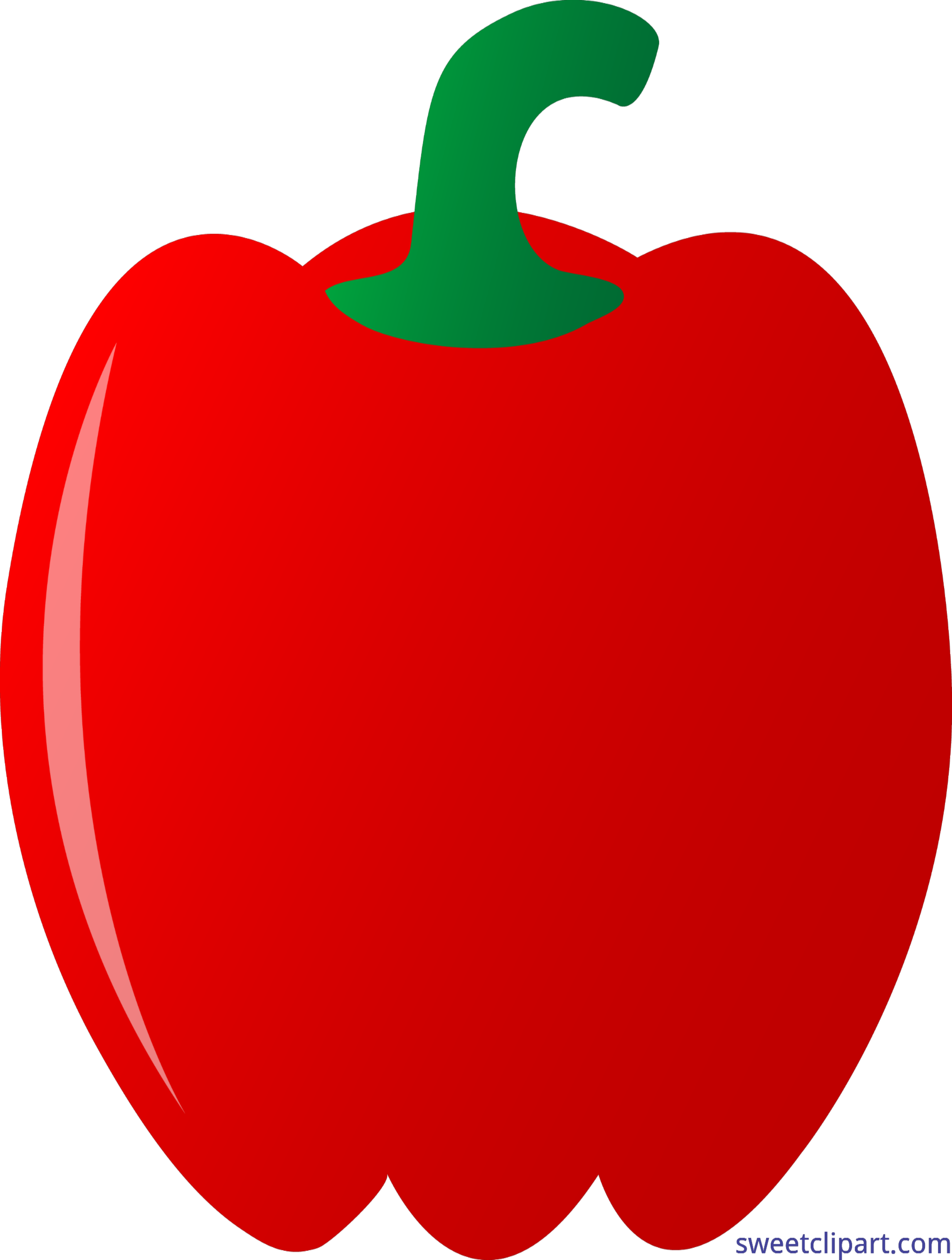 3694x4889 Red Bell Pepper Clip Art