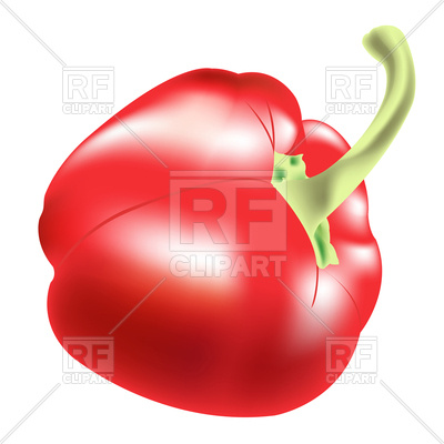400x400 Red Bulgarian Pepper Royalty Free Vector Clip Art Image