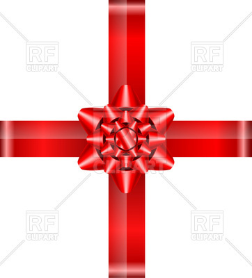 362x400 Red Bow With Ribbons