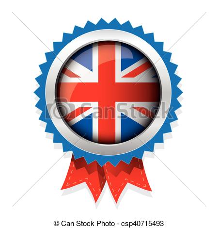 450x470 Uk Badge With Red Ribbon Eps Vectors