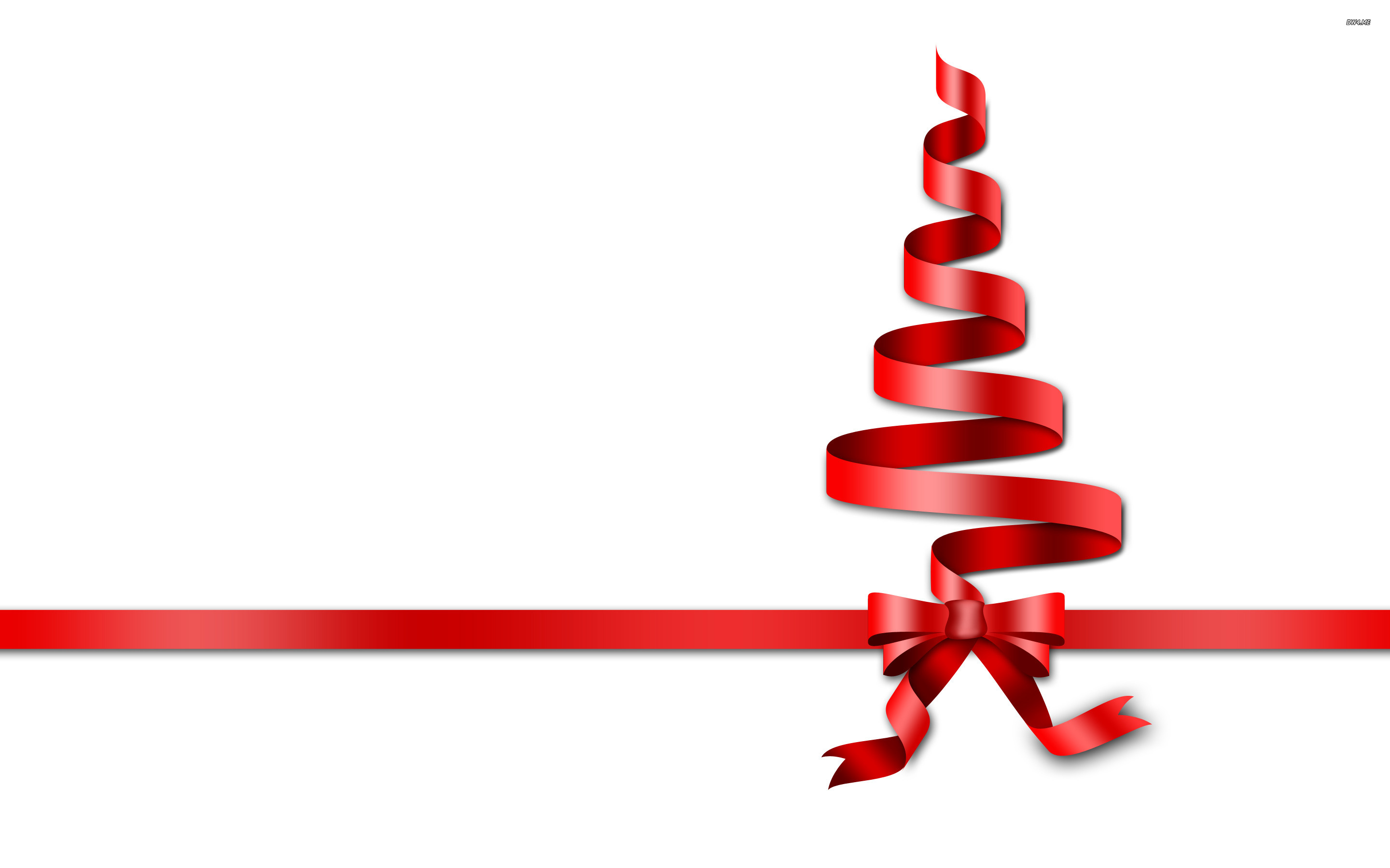 2880x1800 Christmas Tree Ribbon Clipart Collection
