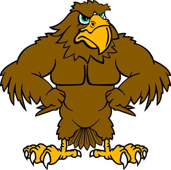 600x596 Hawk Mascot Clipart