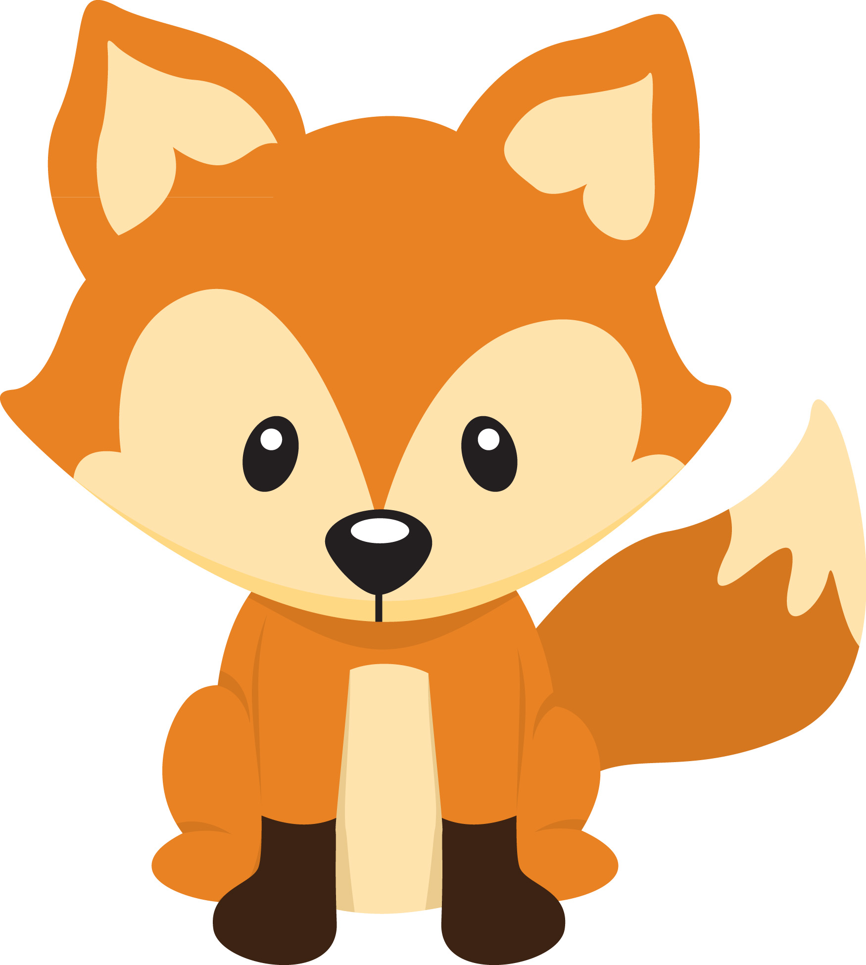 1750x1950 Fox Clipart Black And White