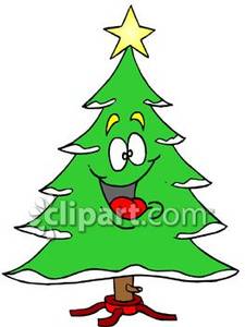 225x300 Smiling Cartoon Christmas Tree