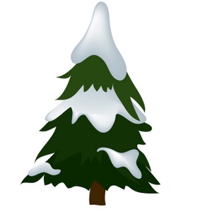 300x300 Snow Covered Tree Clipart