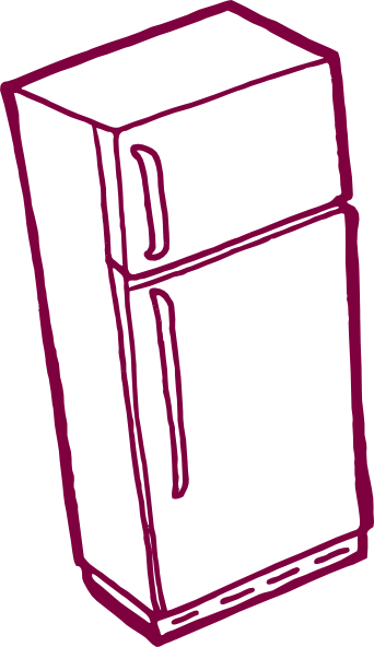 342x592 Funky Purple Fridge Clip Art