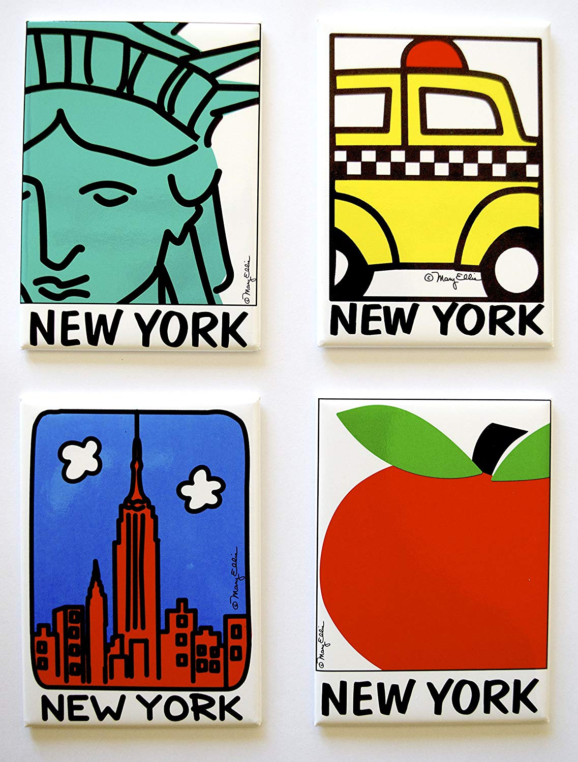 1137x1500 New York Refrigerator Magnets Souvenir Gift Set Of 4
