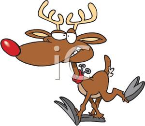 300x261 Sick Clipart Reindeer