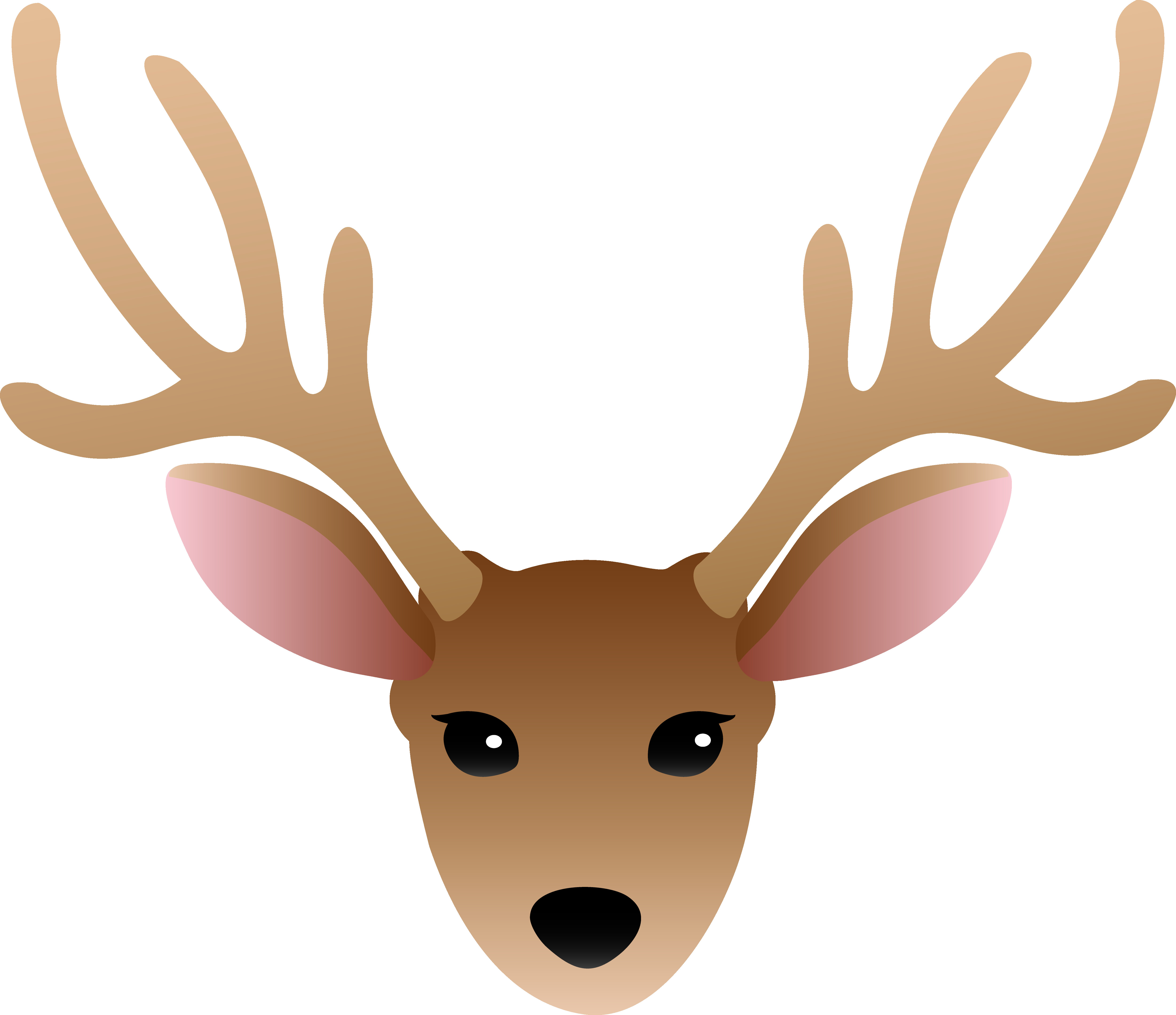 5001x4319 Face Of A Male Deer Free Clip Art Throughout Reindeer Clipart