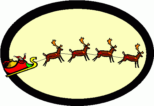 490x337 Santa S Reindeer Clipart