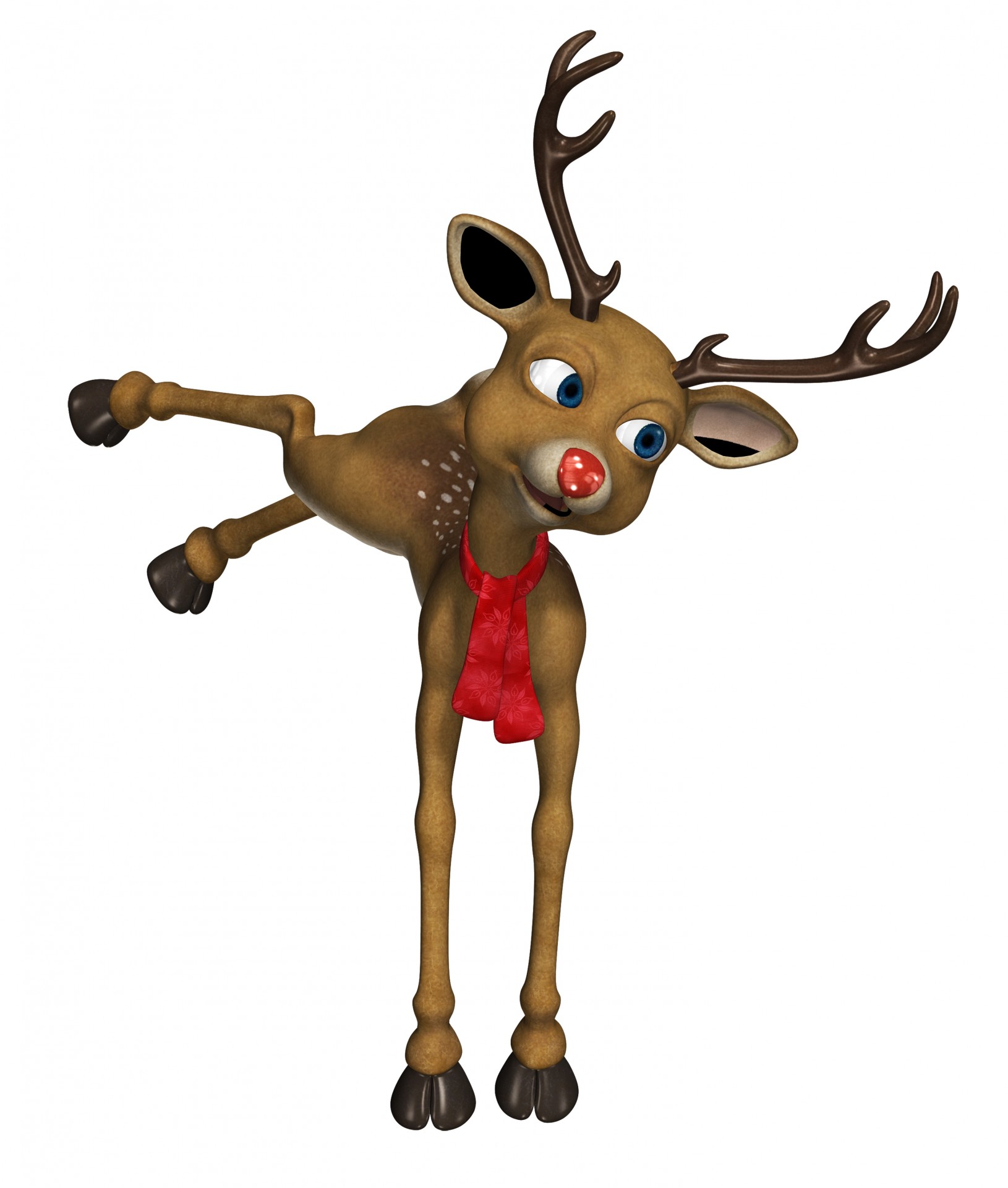 1630x1920 Cartoon Reindeer Clipart Free Stock Photo