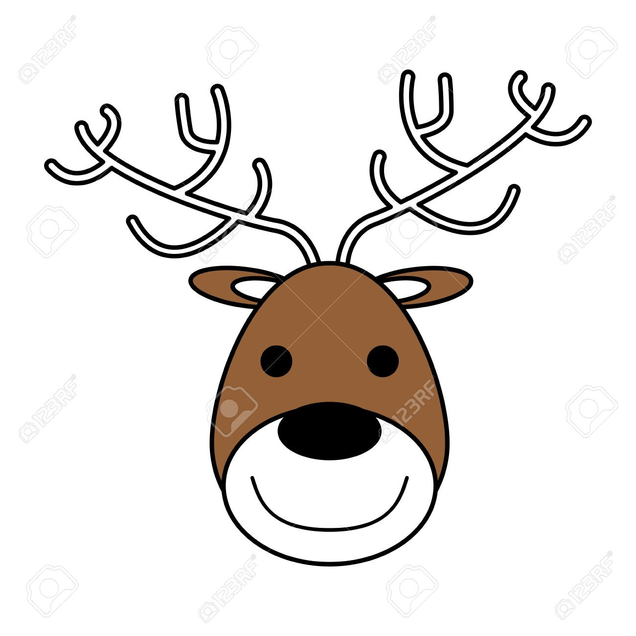 Reindeer Face Clipart at GetDrawings.com | Free for personal use