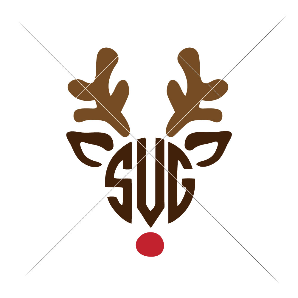 1000x1000 Reindeer Face For Monogram