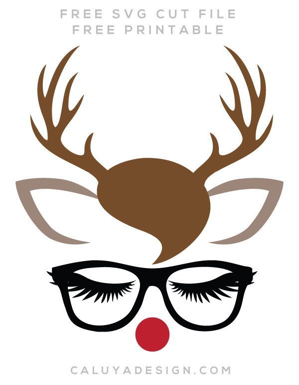 600x771 Reindeer Faces Free Svg, Png, Dxf, Eps Download By C. Design Diy