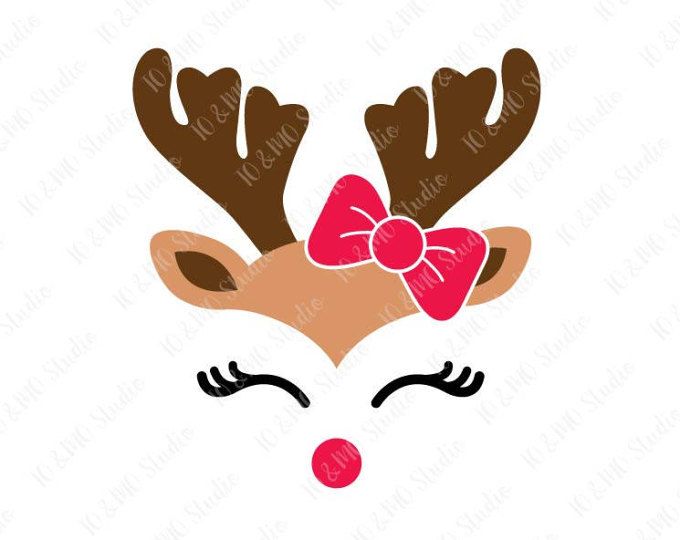680x540 Reindeer Svg, Christmas Svg, Reindeer Head Svg, Reindeer Clip Art
