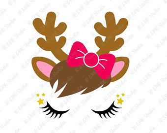 340x270 Collection Of Christmas Reindeer Head Clipart High Quality