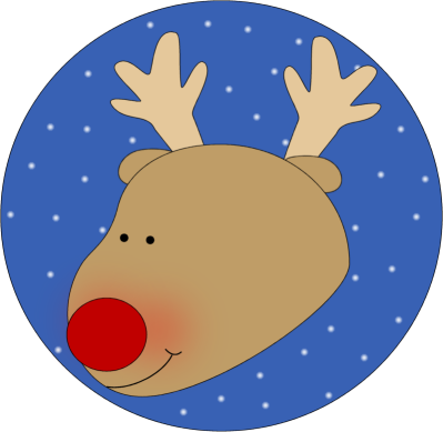 399x389 Unique Reindeer Head Clipart
