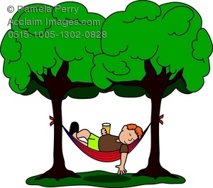 300x264 Clip Art Image Of A Guy Sleeping In A Hammock