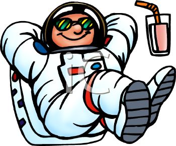 350x291 Royalty Free Clipart Image Astronaut Relaxing
