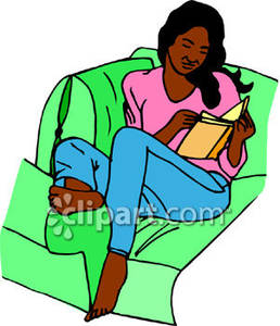 258x300 Young Black Woman Relaxing With A Book