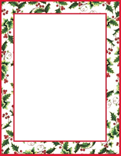 500x647 Holly Borders Clip Art Free Clipart Collection
