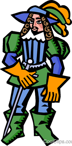 237x480 Renaissance Man In Period Costume Royalty Free Vector Clip Art