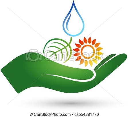 450x408 Symbols Alternative Energy Sources In Hand. Symbols