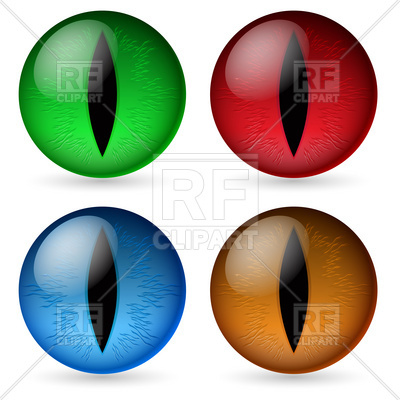 400x400 Reptile Eye With Cat' Eye Pupil Royalty Free Vector Clip Art Image
