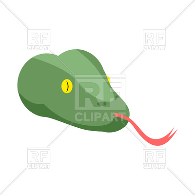 400x400 Snake Head Isolated Royalty Free Vector Clip Art Image