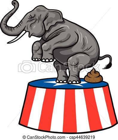 395x470 American Republican Party Gop Elephant Vector Cartoon Vector
