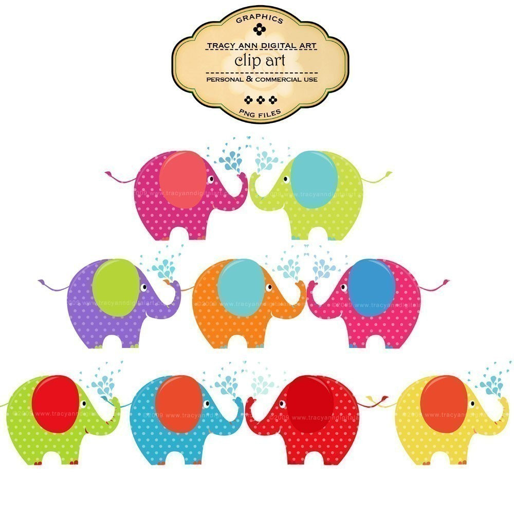 1000x1000 Rainbow Clipart Elephant