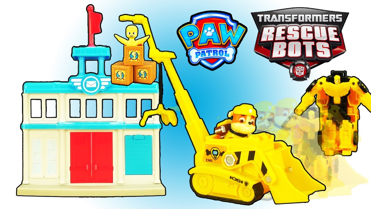 1280x720 Paw Patrol Transformers Rubble's Post Office Rescue Toys