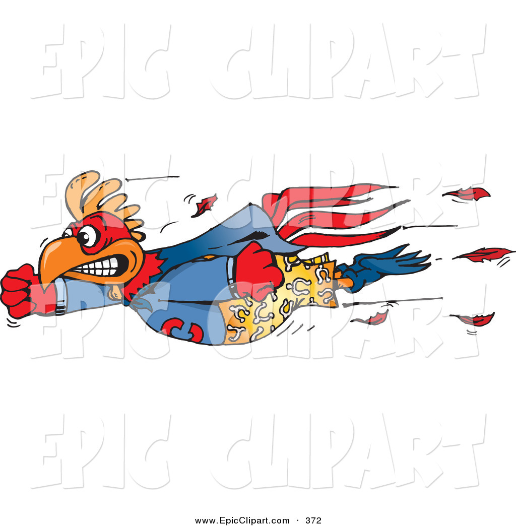 1024x1044 Vector Clip Art Of A Flying Super Hero Rooster Bird To The Rescue