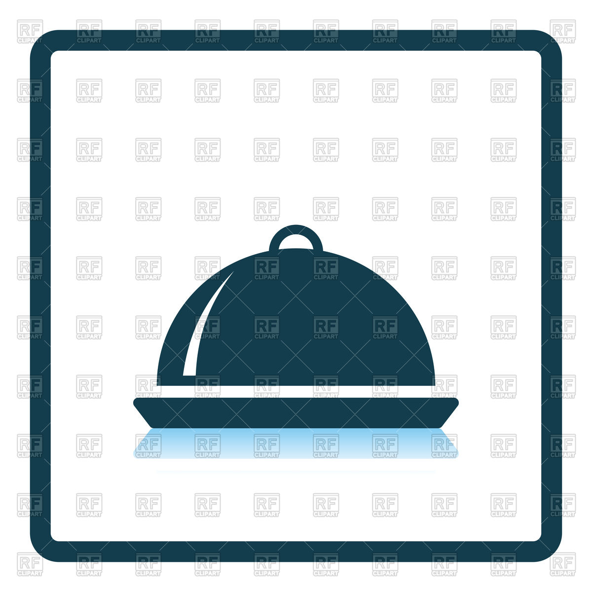 1200x1200 Restaurant Cloche Icon Royalty Free Vector Clip Art Image