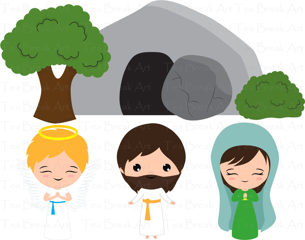 1071x843 Parts Of Way Of The Cross And The Resurrection Clipart Set 2