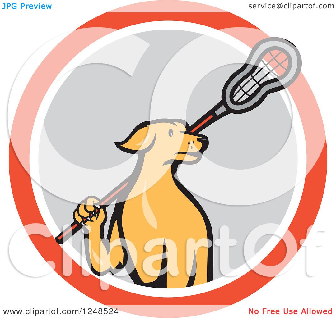 1080x1024 Clipart Of Cartoon Golden Retriever Lacrosse Player Dog In