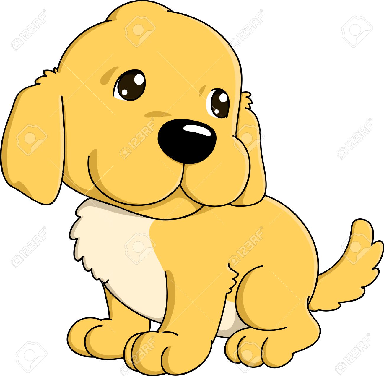1300x1272 Golden Retriever Clipart Cute