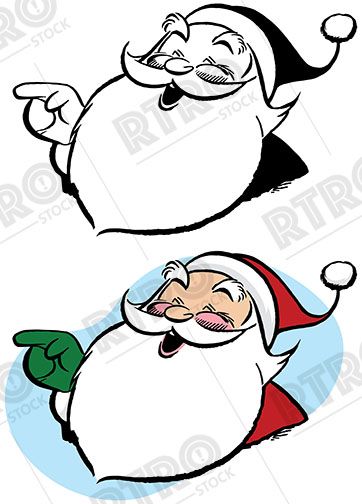 362x504 A Laughing Santa Claus Points