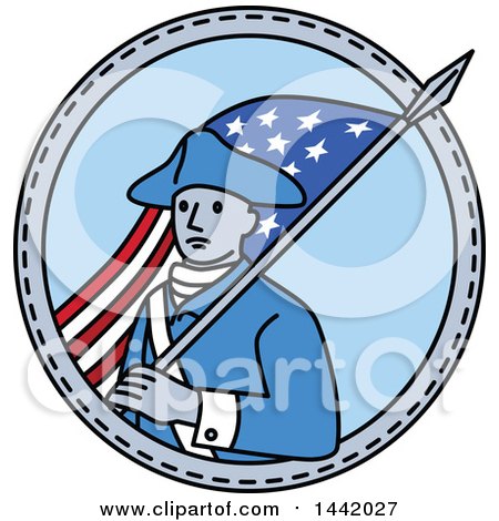 450x470 Clipart Retro American Revolutionary War Soldier Patriot Minuteman