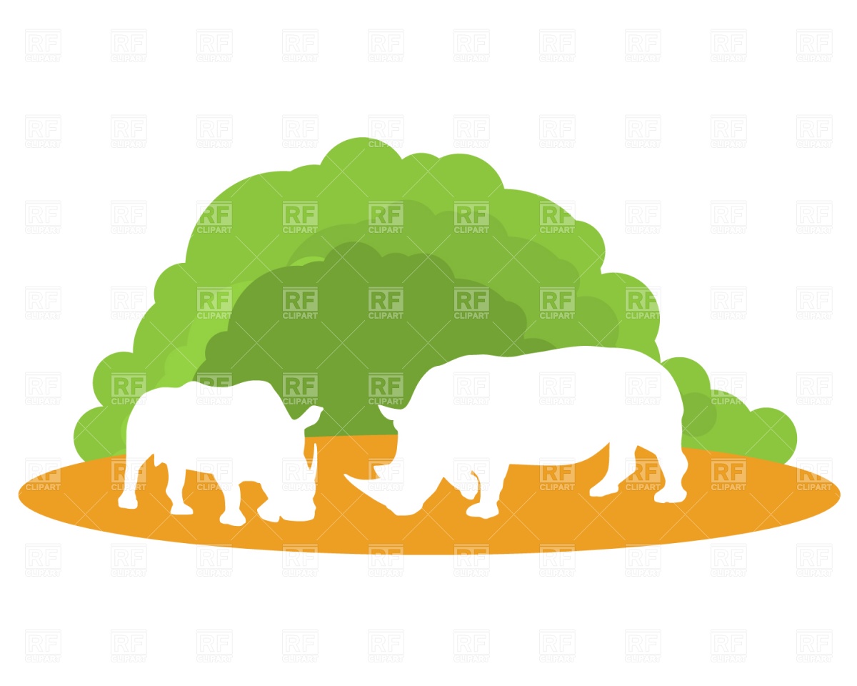 1200x960 Rhinoceros Silhouette Royalty Free Vector Clip Art Image