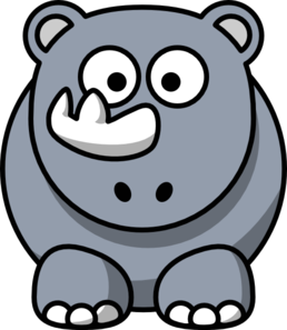 258x297 Cartoon Rhino Clip Art Clip Art