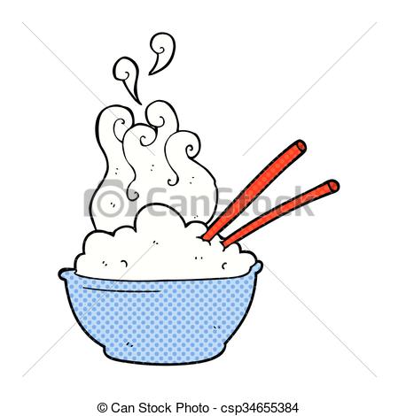 449x470 Freehand Drawn Cartoon Bowl Of Rice Vector