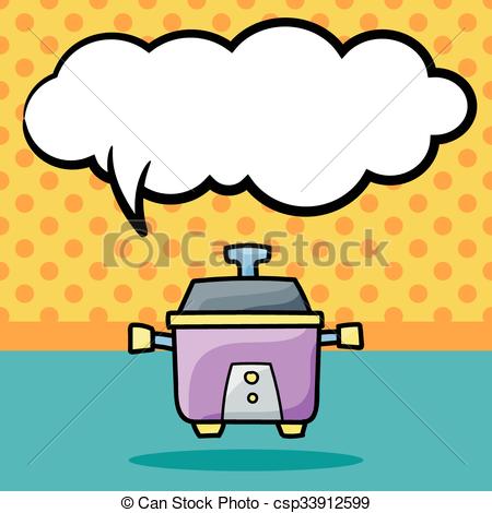 450x470 Rice Cooker Doodle Eps Vectors