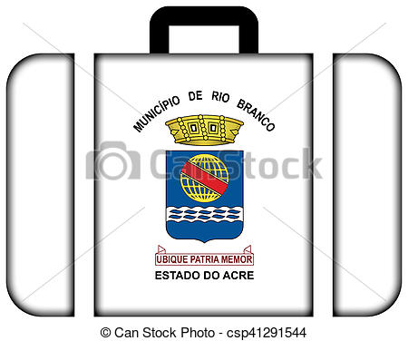 450x376 Flag Of Rio Branco, Acre, Brazil. Suitcase Icon, Travel