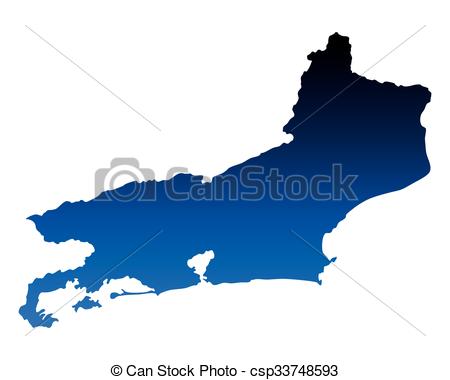 450x380 Map Of Rio De Janeiro Eps Vectors