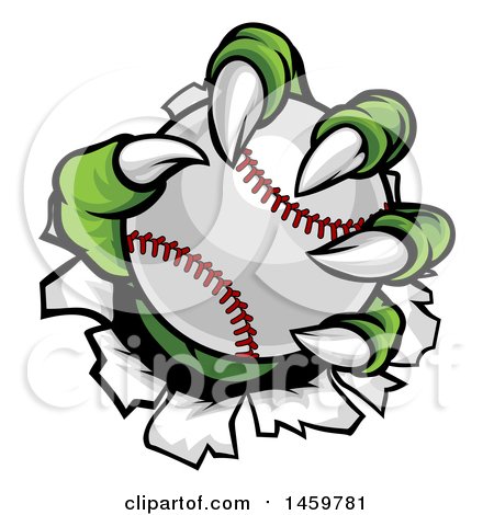 450x470 Clipart Of Green Monster Claws Ripping Through Metal