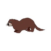 165x165 Otter Clip Art