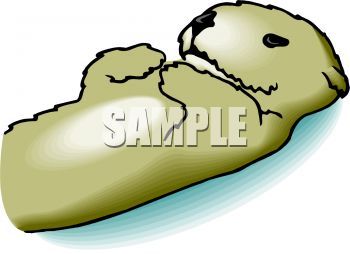 350x254 Sea Otters Clipart Cute