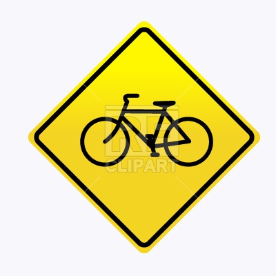 400x400 Bicycle Road Sign Free Download Vector Clip Art Image