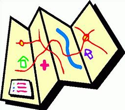 255x225 Free Road Map Clipart
